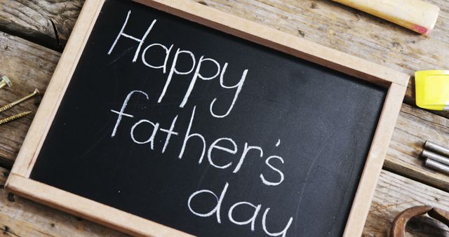 Happy Father's Day Written on Black Slate - Download Free Stock Images Pikwizard.com