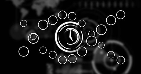 Futuristic Digital Clock with DNA and Data Interface - Download Free Stock Images Pikwizard.com