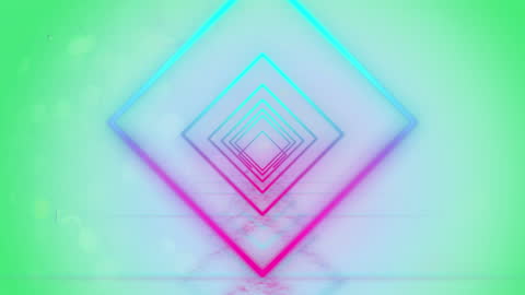 Colorful Geometric Shapes on Bright Gradient Background