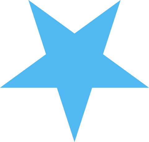 light blue six-point polygon star transparent background vector - Download Free Stock Videos Pikwizard.com