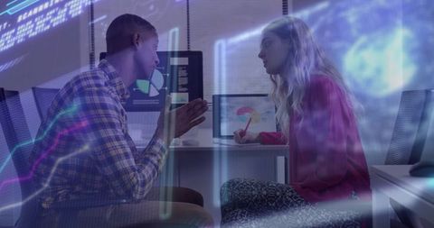 Collaborative teamwork on data modeling in modern office environment