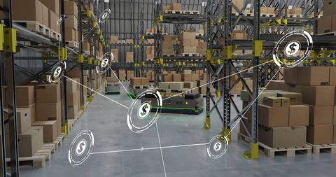 Network connections over automated robot in modern warehouse