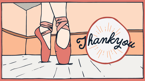 transparent thank you illustration with ballerina feet - Download Free Stock Videos Pikwizard.com