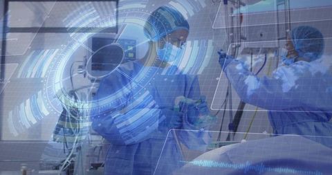 Futuristic icu teamwork for emergency patient care