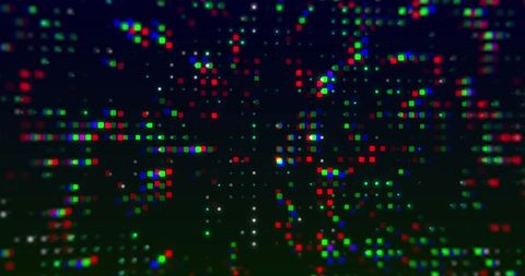 Colorful Glowing Spots in Abstract Digital Matrix - Download Free Stock Images Pikwizard.com
