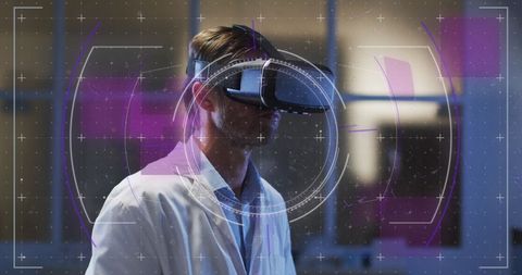 Scientist Using Virtual Reality Headset for Data Analysis - Download Free Stock Images Pikwizard.com