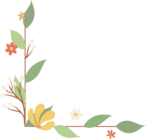 Stylized Floral Botanical Corner with Yellow Flowers Transparent Background - Download Free Stock Videos Pikwizard.com