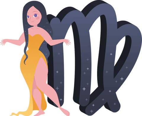Virgo Zodiac Symbol with Woman on Transparent Background - Download Free Stock Videos Pikwizard.com