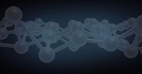 Floating 3D Molecular Lattice Over Dark Gradient