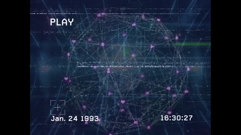 Retro Futuristic Network Globe with Digital Connections