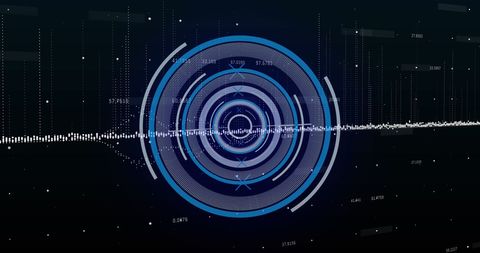 Futuristic Scanner with Data Stream on Dark Background - Download Free Stock Images Pikwizard.com