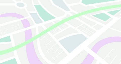 Abstract Digital Map Illustration with Bright Routes - Download Free Stock Images Pikwizard.com