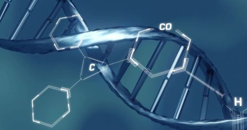 DNA Strand Digital Illustration with Scientific Elements - Download Free Stock Images Pikwizard.com