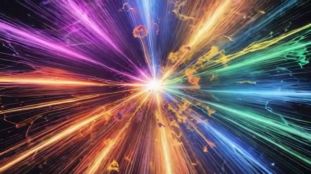 Vibrant Energy Pulses Expanding from Luminous Core in Digital Space