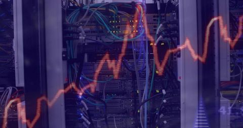 Digital infrastructure and data networking in server room