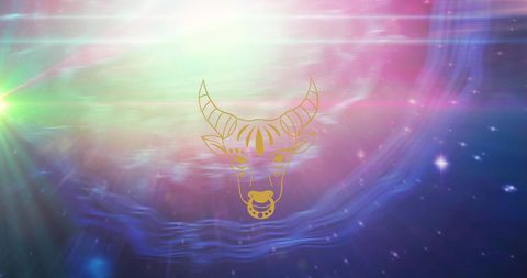 Taurus Zodiac Sign with Radiant Cosmic Background - Download Free Stock Images Pikwizard.com