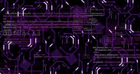 Neon Circuit Board Concept with Digital Binary Code - Download Free Stock Images Pikwizard.com