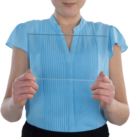Businesswoman Holding Transparent Glass Interface Concept - Download Free Stock Videos Pikwizard.com
