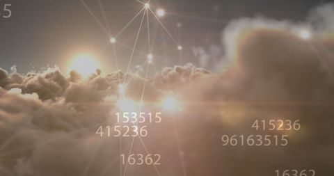 Global Digital Connections in Cloudy Sky Concept Image - Download Free Stock Images Pikwizard.com