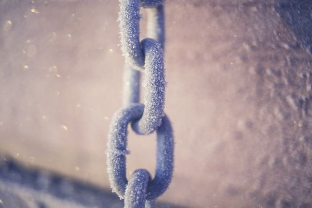 Close-Up of Frosted Chain in Natural Light - Download Free Stock Photos Pikwizard.com