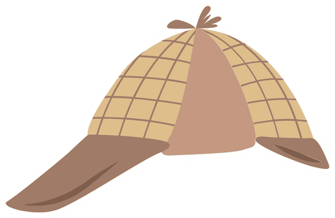 transparent detective hat vector illustration in neutral tones - Download Free Stock Videos Pikwizard.com