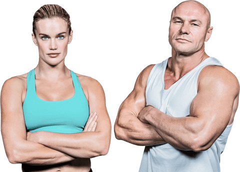 Transparent Background Sporty Team Arms Crossed