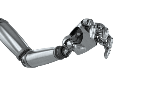 transparent chrome robotic hand holding placard - Download Free Stock Videos Pikwizard.com