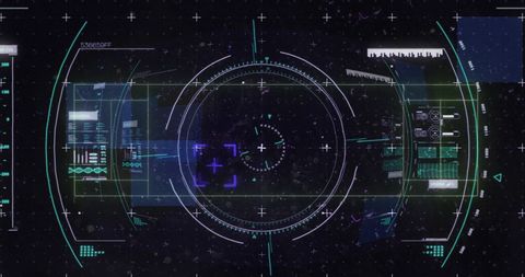 Futuristic Financial Data Interface with Scope Scanning - Download Free Stock Images Pikwizard.com