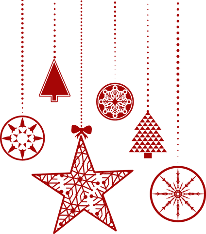 transparent red hanging christmas decorations on white background - Download Free Stock Videos Pikwizard.com