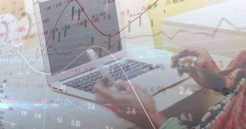 Monitoring Business Analytics with Laptop and Smartphone Overslay