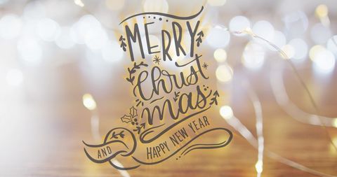 Festive Merry Christmas and Happy New Year Greeting Overlay