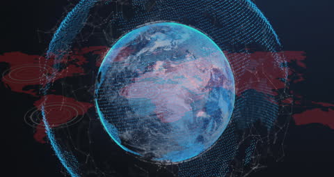 Digital Data Processing on World Map and Globe