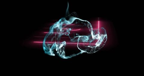 Futuristic Digital Wave over Neon Basketball Court in Cyber Space - Download Free Stock Images Pikwizard.com