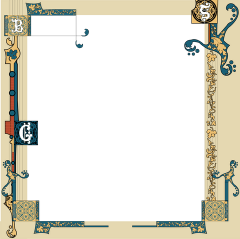 Art Nouveau Ornate Frame with Vines and Medallions - Download Free Stock Videos Pikwizard.com