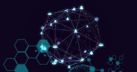 Digital Network Connections with Human Brain and Data Processing - Download Free Stock Images Pikwizard.com