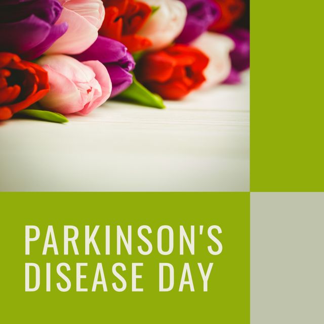 Parkinson's Disease Day Awareness Concept with Tulips - Download Free Stock Templates Pikwizard.com