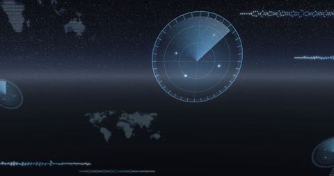 futuristic digital interface with data overlay in space - Download Free Stock Images Pikwizard.com