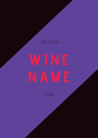 bold wine label design with purple and red contrast - Download Free Stock Templates Pikwizard.com
