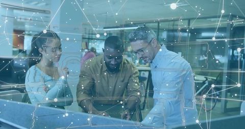 Technological collaboration in modern office space