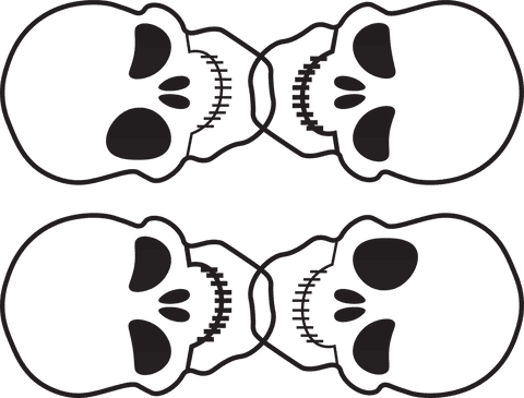 four black skull illustrations on transparent background for design projects - Download Free Stock Videos Pikwizard.com