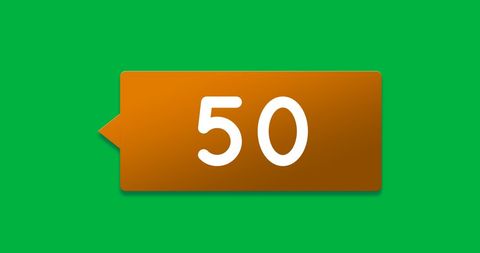 Orange Chat Notification Bubble on Green Background