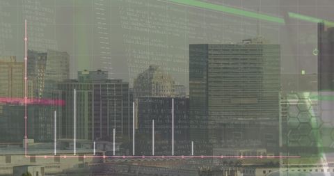 financial overlays on fast-paced urban cityscape - Download Free Stock Images Pikwizard.com