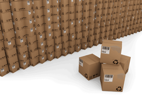 transparent background wall of cardboard boxes stacked with recycling symbol - Download Free Stock Videos Pikwizard.com