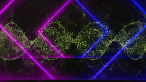 Dynamic Geometric Patterns with Neon DNA Strand