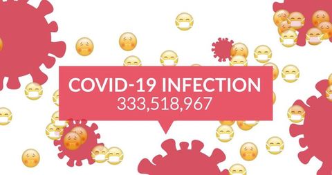 COVID-19 Infection Statistics with Masked Emojis Visualization - Download Free Stock Images Pikwizard.com