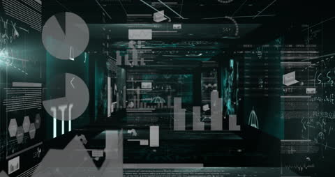 Futuristic Data Visualization with Abstract Technology Graphics