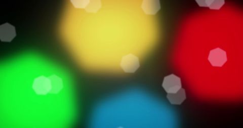 Colorful Blurred Lights Bokeh Effect on Dark Backdrop
