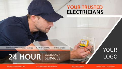 Professional Electrician Providing Reliable Electrical Services - Download Free Stock Templates Pikwizard.com