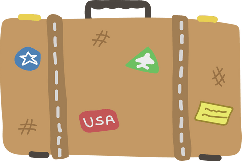 suitcase with travel stickers on transparent background for travel concepts - Download Free Stock Videos Pikwizard.com