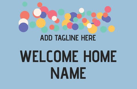 colorful welcome home banner template with joyful style - Download Free Stock Templates Pikwizard.com